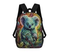 sinyumoney Koala in Lush Forest Children's Backpack, Schoolbag Large Capacity Students Bookbag Rucksack Knapsack for Boys Girls Adults Teen 17inch