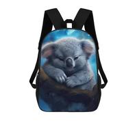 sinyumoney Koala in Moonlit Tree Backpack for School 3D Printed Boys Girls School BagChildren Bookbag Travel Rucksack 17inch