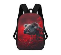 sinyumoney Koala in Red Berries-1 3D Printed 17inch School Bag Children's School Backpack Travel Backpacks Casual Fashion Bag for Kids School Students