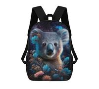 sinyumoney Koala in Space Flowers Rucksack School Secondary High School College Backpack Travel for Campus Outdoor Travel Sports 17inch