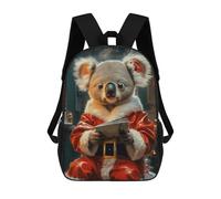 sinyumoney Koala Santa Claus School Backpack Water Resistant Travel Backpack Computer Bag for School/Work/Travel 17inch