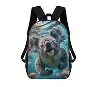 sinyumoney Koala Sea Backpacks Kids School Backpack School Bag 3D Printed School Bag for Boys Elementary And Middle School Students 17inch