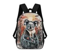 sinyumoney Koala Sunset Watercolor School Backpack School Bags for Girls Boys Backpack with Pocket Fashion School Bag Kids Backpack 17inch