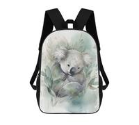 sinyumoney Koala Watercolor Painting Backpack School Bag School Secondary High School College Backpack Travel for Boys/Girls/Teenagers 17inch