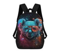 sinyumoney Koala with Glasses Art Print Backpack School Rucksack Casual Daypacks School Work Travel Bag- Perfect for Travel, Work And Daily Use 17inch