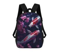 sinyumoney Koi And Cherry Blossoms Backpack School Business Laptop Rucksack Bag Unisex Casual Daypack for Teenage Girls Boys Women Men 17inch