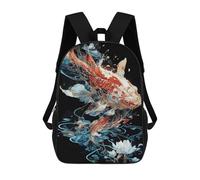 sinyumoney Koi Dance School Backpack 3D Printed Children's 17inch Backpacks Bag Bookbag for Kids Boy Girl Book Bags Kids School Bag Travel Rucksacks