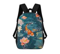 sinyumoney Koi Fish Pop Art Colorful Backpack School Bag Lightweight Schoolbag Dayback Bookbag College for Men/Women 17inch