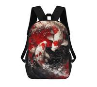 sinyumoney Koi Fish Yin And Yang Backpack School Business Durable Laptop Bag for Camping Outdoor Adventures And Daily Travel 17inch