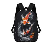 sinyumoney Koi Underwater Dreamscape School Backpack Daypacks Business Backpack Water Resistant Bookbag for Men/Women 17inch