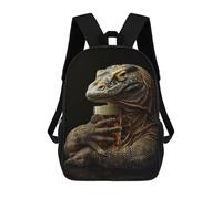 sinyumoney Komodo Dragon Beer Kids' Backpack 3D Printing School Bag Boys Cool Daypacks Casual Knapsack Fun Back Bag for Kids And Teenager 17inch