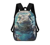 sinyumoney Komodo Dragon Sea Children's School Backpack 3D Printed for Kids Travel Rucksacks Book Bags for Boys Elementary School Students 17inch