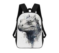 sinyumoney Komodo Dragon Watercolor 17inch School Bag 3D Printed Children's School Backpack Casual Fashion Travel Backpacks for Kids School Students