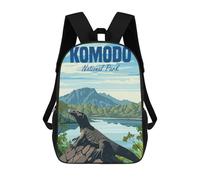 sinyumoney Komodo National Park Backpack School Bag Water Resistant School Bag Business Backpack for Girls Boys Teenage 17inch