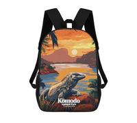sinyumoney Komodo National Park, Indonesia Children's Backpacks Kids Fun School Bag Boys Backpack Travel Bag Student Schoolbag Book Stationery Bag Chool Bags 17inch