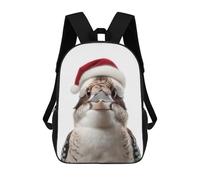 sinyumoney Kookaburra Christmas Portrait Backpack School Bag School Secondary High School College Backpack Travel for Boys/Girls/Teenagers 17inch