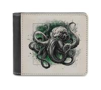 sinyumoney Kraken's Wrath -5 3D Print PU Leather Wallet Use Holds Bills Leather RFID Banknote Compartments Fashion Slim Wallets 11.7cm*9.5cm