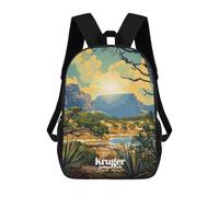 sinyumoney Kruger National Park South Africa Backpack 3D Printed Children's School Backpack Kids Travel Backpacks High Capacity Book Bags Children's Backpack Rucksack 17inch