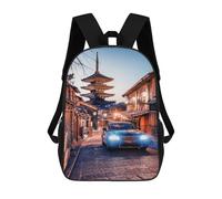 sinyumoney Kyoto City Backpack School Bag Backpack For Girls Boys Backpacks Large Capacity Kids Backpack Lightweight School Bags For Kids Students 17inch