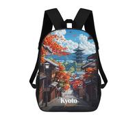 sinyumoney Kyoto Japan Autumn Landscape Backpacks Kids Student Schoolbag,3D Printed Backpacks,Elementary And Middle School Students Backpacks for Boys Girls 17inch