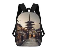 sinyumoney Kyoto Japan Backpack 3D Print Kids Bag Elementary Students Daypack Lightweight School Bag for Children Girls Boys Nursery Lunch Pack 17inch