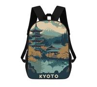 sinyumoney Kyoto Japan Landscape Backpack School Lightweight Airport College Students Back Pack for Men, Women & Teenage Boys 17inch