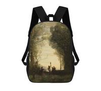 sinyumoney La Danse Italienne School Backpack 3D Printed School Bags Boys Girls Laptop Backpack for Kids/Students/Adults 17inch