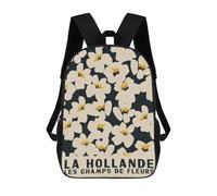 sinyumoney La Hollande Flower Market Backpack School Bag Business Laptop Rucksack Bag Unisex Casual Daypack for School/Work/Travel 17inch