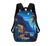sinyumoney La Palma Night Scene School Bags Daypacks Business Backpack Water Resistant Bookbag for Boys/Girls/Teenagers 17inch