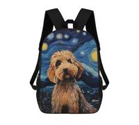 sinyumoney Labradoodle Paint Children’s Backpack Girls Boys, Rucksack Bag, Daypack, Primary School, Perfect for Back to Kids School Or PE, Gifts And Travel 17inch