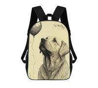 sinyumoney Labrador Balloon Rucksack Fashion Stationery Backpack Waterproof Casual Daypacks for Men/Women 17inch