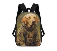 sinyumoney Labrador Camo Jacket Backpack School Bag Water Resistant School Bag Business Backpack for Boys/Girls/Teenagers 17inch