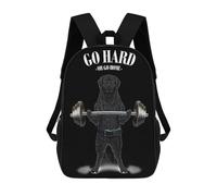 sinyumoney Labrador Dog Weightlifting Rucksack Daypacks Business Backpack Water Resistant Bookbag for Men/Women 17inch