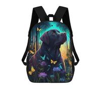 sinyumoney Labrador Forest School Backpack Fashion Stationery Backpack Waterproof Casual Daypacks for Teenage Girls Boys Women Men 17inch