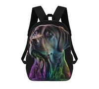 sinyumoney Labrador Illustration Colo Rucksack Water Resistant Travel Backpack Computer Bag for Men, Women & Teenage Boys 17inch