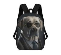 sinyumoney Labrador Mafia Boss School Backpack Lightweight Airport College Students Back Pack for Girls Boys Teenage 17inch