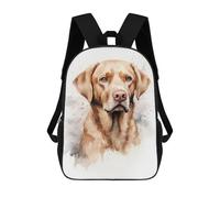 sinyumoney Labrador Portrait Backpack 3D Printed Children's School Backpack for Kids High Capacity Travel Rucksacks Book Bags Kids School Bag Back Pack 17inch