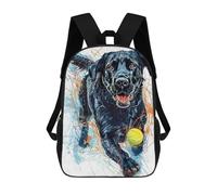 sinyumoney Labrador Retriever Ball School Bags Lightweight Schoolbag Dayback Bookbag College for Teenage Girls Boys Women Men 17inch