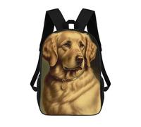 sinyumoney Labrador Retriever Children's Backpacks School Backpack 3D Printed for Kids Travel Rucksacks Book Bags Kids 17inch School Bag