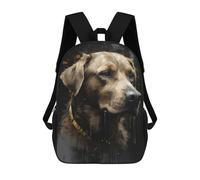 sinyumoney Labrador Retriever Dog Backpacks Kids School Backpack School Bag 3D Printed School Bag for Boys Elementary And Middle School Students 17inch
