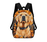 sinyumoney Labrador Retriever in Autumn Children's Backpacks School 3D Printed Bag Bookbag for Kids Travel Rucksacks Boy Girl Book Bags Kids School Bag 17inch