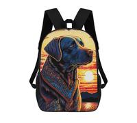 sinyumoney Labrador Retriever Style 2 Backpack School High Secondary School Bags Casual Backpack for Teenage Girls Boys Women Men 17inch