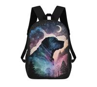 sinyumoney Labrador Retriever Style 3 School Backpack Fashion Stationery Backpack Waterproof Casual Daypacks for Teenage Girls Boys Women Men 17inch