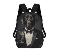 sinyumoney Labrador Retrievers Dog 3D Printed Children's School Backpack for Kids Travel Rucksacks Book Bags Kids School Bag 17inch