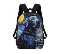 sinyumoney Labrador Starry Night Backpack School Rucksack Casual Daypacks School Work Travel Bag for Camping Outdoor Adventures And Daily Travel 17inch