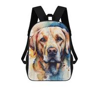 sinyumoney Labrador Watercolor Backpack School Bag Water Resistant Travel Backpack Computer Bag for Teenage Girls Boys Women Men 17inch