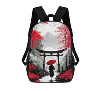 sinyumoney Lady In Red Fall Backpack School Bag Lightweight Airport College Students Back Pack for Men, Women & Teenage Boys 17inch