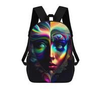 sinyumoney Lady Surreal 04 Backpack School Bag Lightweight Airport College Students Back Pack for Men/Women 17inch