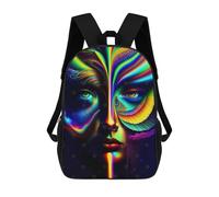 sinyumoney Lady Surreal 05 School Bags High Secondary School Bags Casual Backpack for Campus Outdoor Travel Sports 17inch