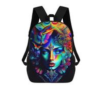 sinyumoney Lady Surreal 07 Children's Backpack, 3D Printed School Backpack, Backpack for Boys Girls, Adjustable School Bag for Primary School 17inch